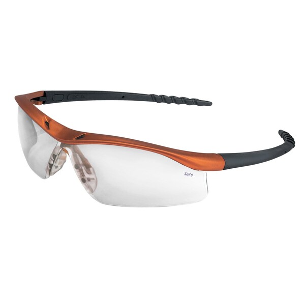 Mcr Safety DL1, Safety Glasses, UV-AF Anti-Fog, TPR Lens, Nuclear Orange Frame, Half Frame, 12 PK DL210AF - main